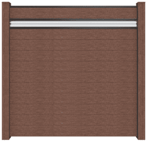 Steckzaun GroJa Solid BPC, 11 Füllungen, 1 Glaseinsatz, 180x180 cm